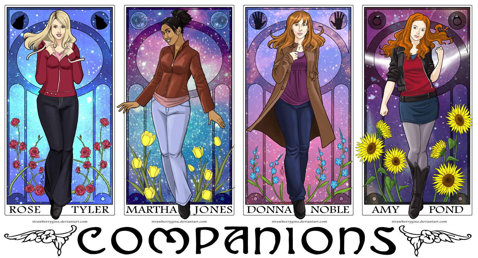 doctor_who___companions_by_strawberrygina-d3a6q8i